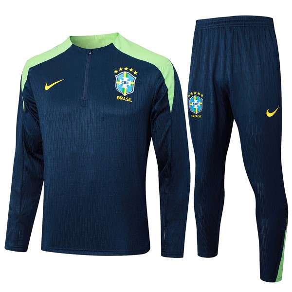 Sudadera De Training Brasil 2024-2025 Azul Verde